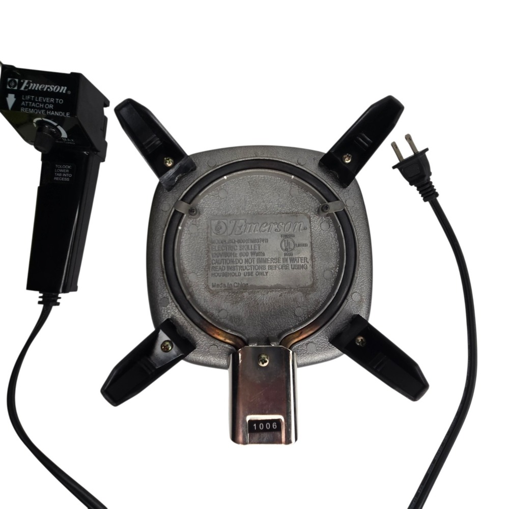 Emerson Electric Skillet Glass Lid Adjustable Temp Compact Tested EM83741 32 Oz - Picture 6 of 10